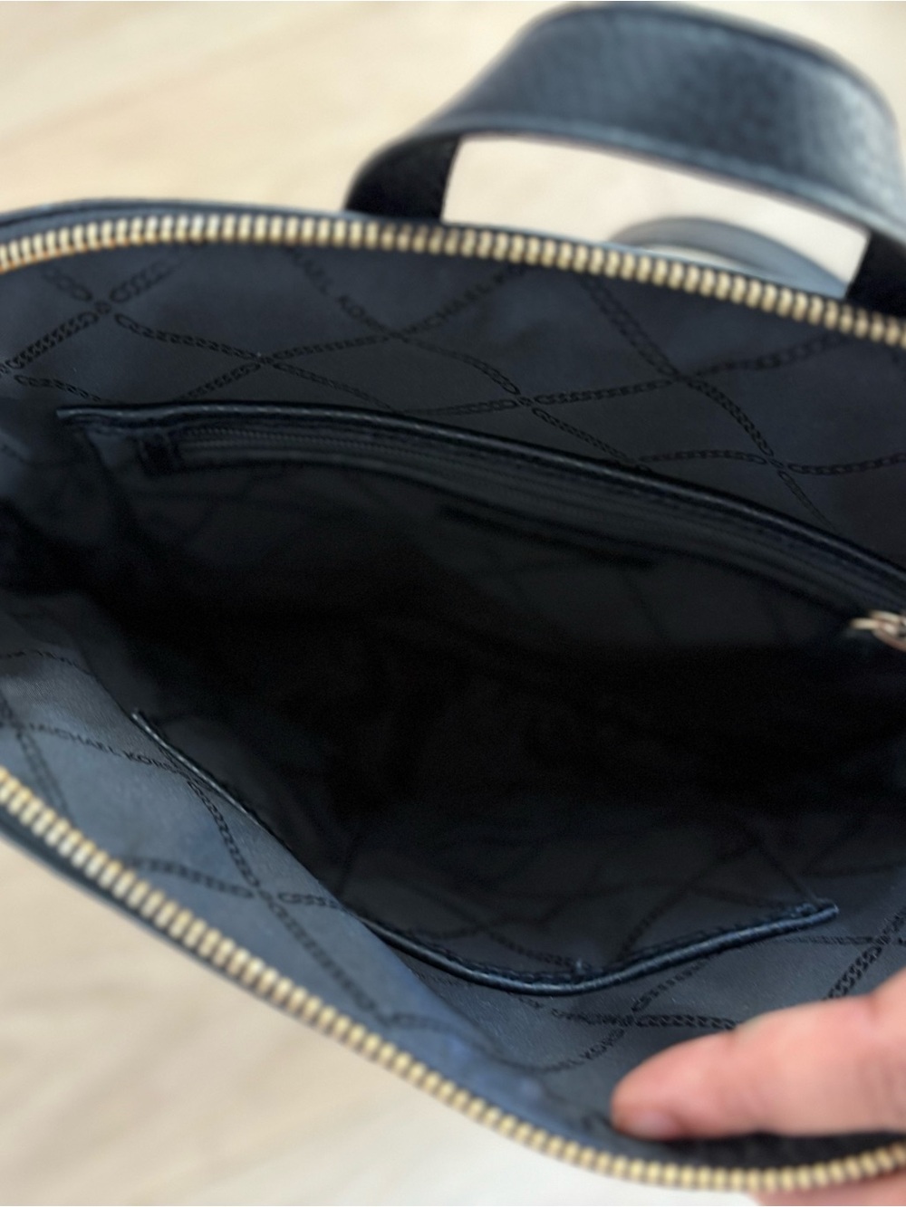 Michael Kors Black Pebbled Leather Backpack - Picture 4 of 6